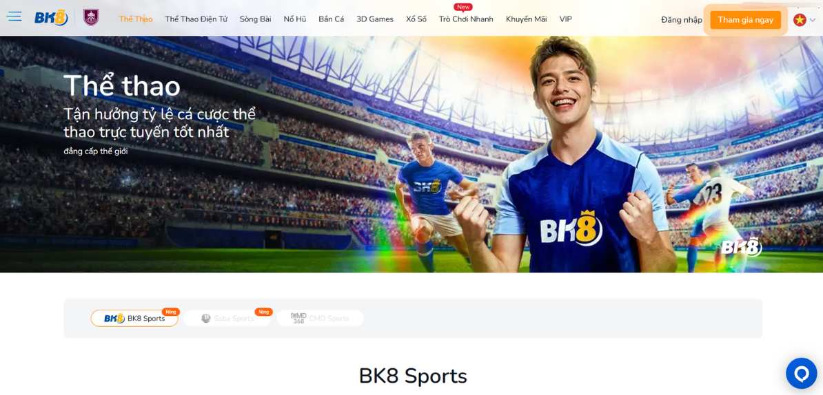 BK8 thể thao